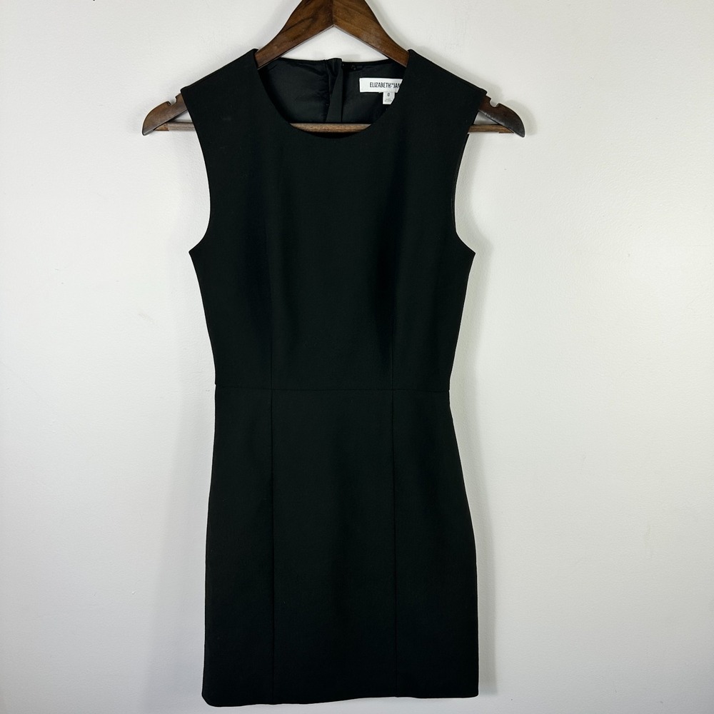 Elizabeth and James Dress Womens 0 Black Cutout Back Sleeveless Mini Minimalist